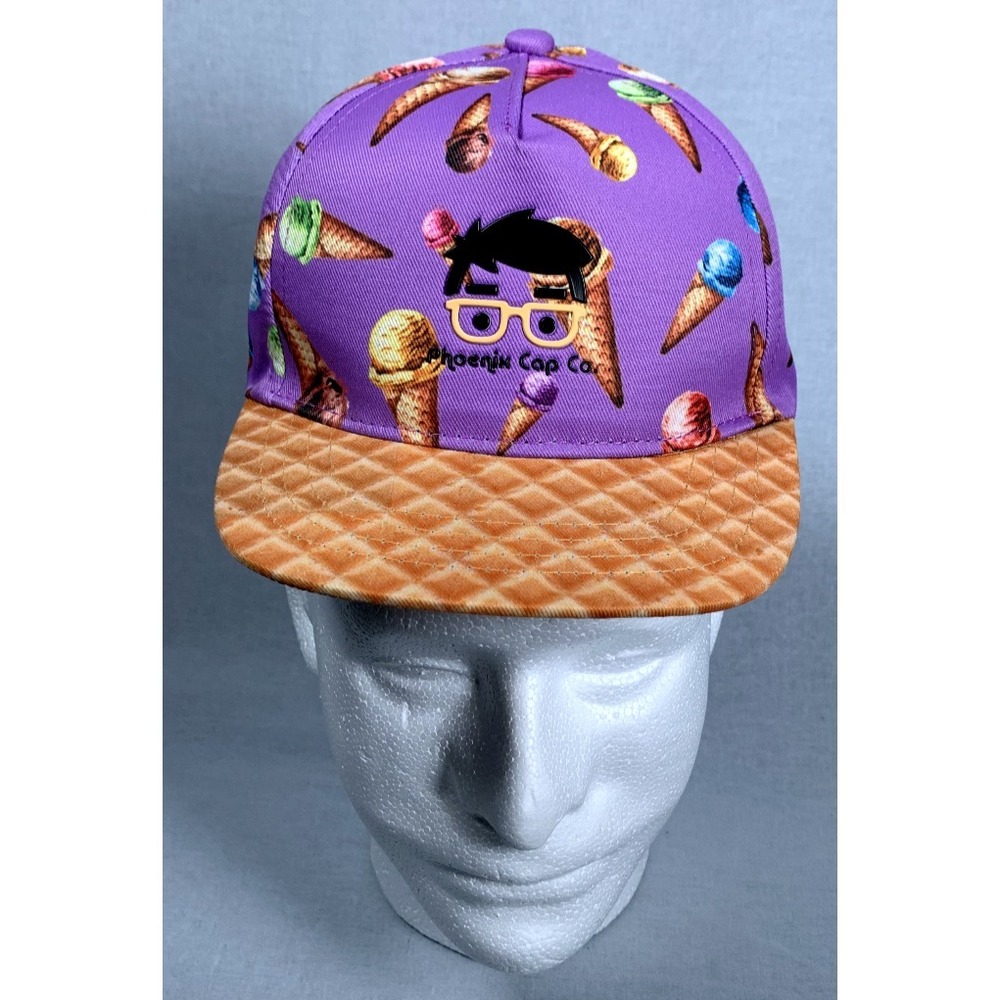 NEW Ice Cream Hat Waffle Brim Youth Snapback Trucker Cap NWT